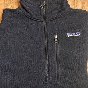 Patagonia Men’s Small Better Sweater Quarter Zip Navy Blue